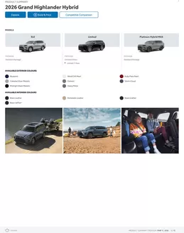 Toyota catalogue in Calgary | Grand Highlander | 2026-03-11T00:00:00.000Z - 2027-01-31T00:00:00.000Z