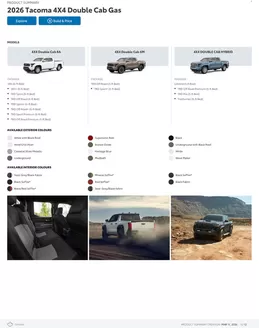 Toyota catalogue in Calgary | Tacoma | 2026-03-11T00:00:00.000Z - 2027-01-31T00:00:00.000Z