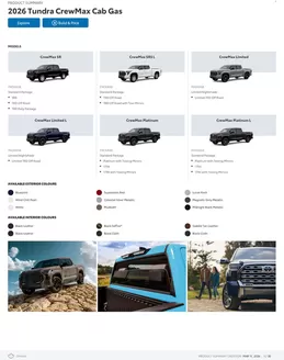 Toyota catalogue in Calgary | Tundra | 2026-03-11T00:00:00.000Z - 2027-01-31T00:00:00.000Z