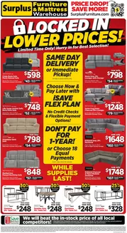Surplus Furniture catalogue in Calgary | Locked in lowe prices  | 2026-04-07T00:00:00.000Z - 2026-04-19T00:00:00.000Z