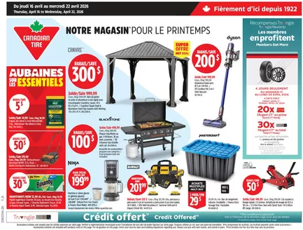 Canadian Tire catalogue in Montreal | Top deals and discounts | 2026-04-16T00:00:00.000Z - 2026-04-22T00:00:00.000Z