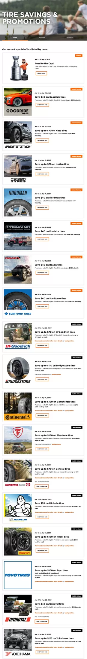 Tire Savings & Promotions