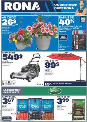 RONA catalogue in Sherbrooke QC | Our best offers for you | 2025-05-22T00:00:00.000Z - 2025-05-28T00:00:00.000Z
