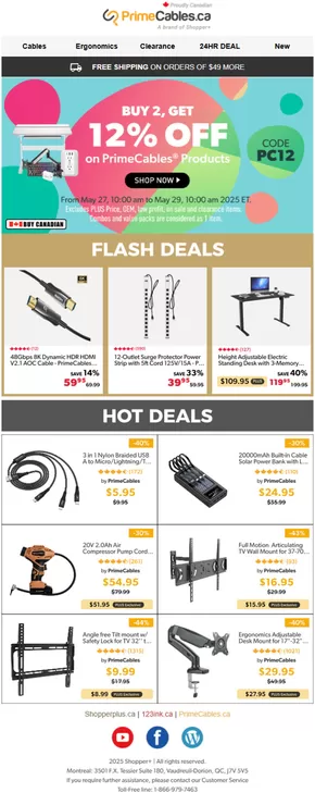 Primecables catalogue in Trois-Rivières | Buy 2 Get 15% Off | 2025-05-28T00:00:00.000Z - 2025-05-30T00:00:00.000Z