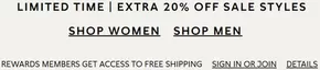 EXTRA 20% OFF SALE