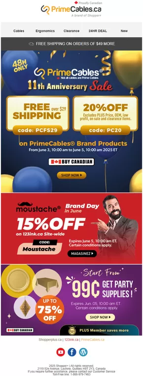 Primecables catalogue in Kamloops | 11TH Aniversary Sale | 2025-06-04T00:00:00.000Z - 2025-06-10T00:00:00.000Z
