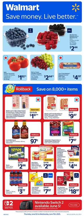 Walmart catalogue in Saint-Lambert | Walmart flyer | 2025-06-05T00:00:00.000Z - 2025-06-11T00:00:00.000Z