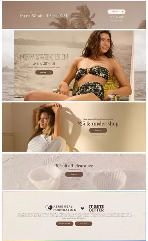 Extra 25% off all Aerie & AE