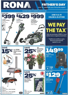 RONA catalogue in Vankleek Hill ON | Special offers for you | 2025-06-12T00:00:00.000Z - 2025-06-18T00:00:00.000Z