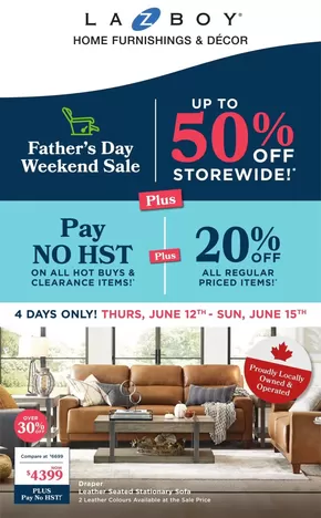 La Z Boy catalogue in Bradford West Gwillimbury | Up To 50% Off | 2025-06-12T00:00:00.000Z - 2025-06-18T00:00:00.000Z