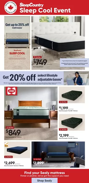 Sleep Country catalogue in Bradford West Gwillimbury | Sleep Cool Event | 2025-06-13T00:00:00.000Z - 2025-06-22T00:00:00.000Z