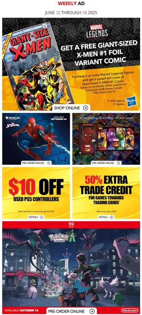 Game Stop Weekly ad