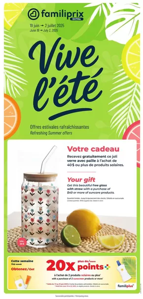 Familiprix catalogue in Sorel-Tracy | Great discounts on selected products | 2025-06-19T00:00:00.000Z - 2025-07-02T00:00:00.000Z