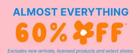 Almost Everything 60% Off Sale