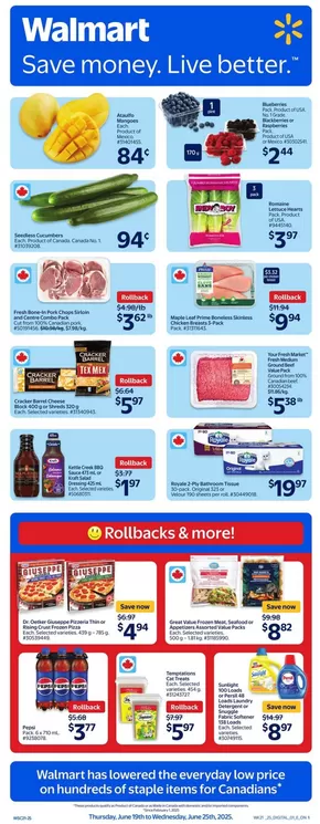 Walmart catalogue in Brownsburg-Chatham | Walmart flyer | 2025-06-19T00:00:00.000Z - 2025-06-25T00:00:00.000Z