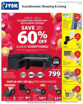 JYSK catalogue in Calgary | This week's great offers | 2025-06-19T00:00:00.000Z - 2025-07-02T00:00:00.000Z