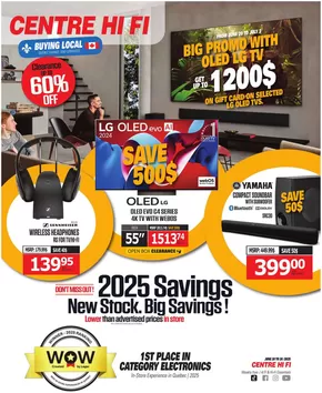 Centre Hi-Fi catalogue in Saint-Joseph-de-Beauce | Weekly Flyer | 2025-06-20T00:00:00.000Z - 2025-06-26T00:00:00.000Z