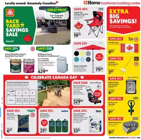 Home Hardware catalogue in Cap-Chat | Top deals and discounts | 2025-06-19T00:00:00.000Z - 2025-07-02T00:00:00.000Z