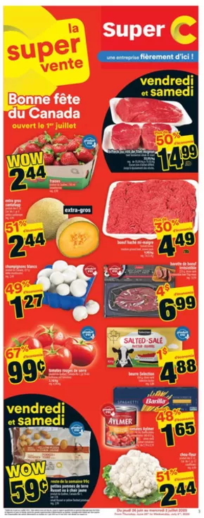 Super C catalogue in Saguenay | Top deals and discounts | 2025-06-26T00:00:00.000Z - 2025-07-02T00:00:00.000Z