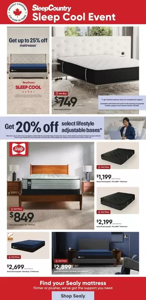 Sleep Country catalogue in Brandon | Sleep Cool Event | 2025-06-25T00:00:00.000Z - 2025-07-08T00:00:00.000Z