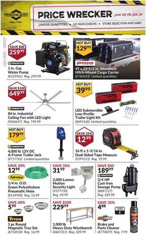 Princess Auto catalogue in Sudbury | Exclusive bargains | 2025-06-29T00:00:00.000Z - 2025-07-31T00:00:00.000Z