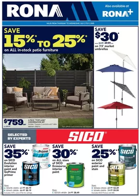RONA catalogue in Chatham-Kent | RONA Weekly ad | 2025-07-03T00:00:00.000Z - 2025-07-09T00:00:00.000Z