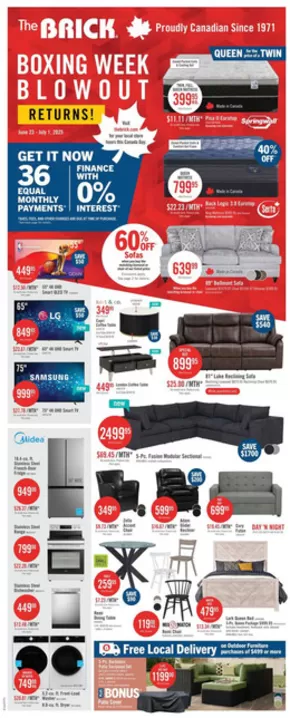The Brick catalogue in Toronto | Wide range of offers | 2025-06-23T00:00:00.000Z - 2025-07-01T00:00:00.000Z