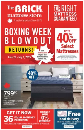 The Brick catalogue in Toronto | Brick Mattress Store | 2025-06-23T00:00:00.000Z - 2025-07-01T00:00:00.000Z