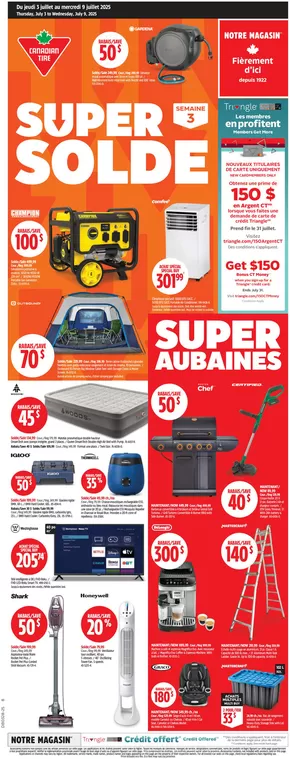 Canadian Tire catalogue in Sorel-Tracy | Attractive special offers for everyone | 2025-07-03T00:00:00.000Z - 2025-07-09T00:00:00.000Z